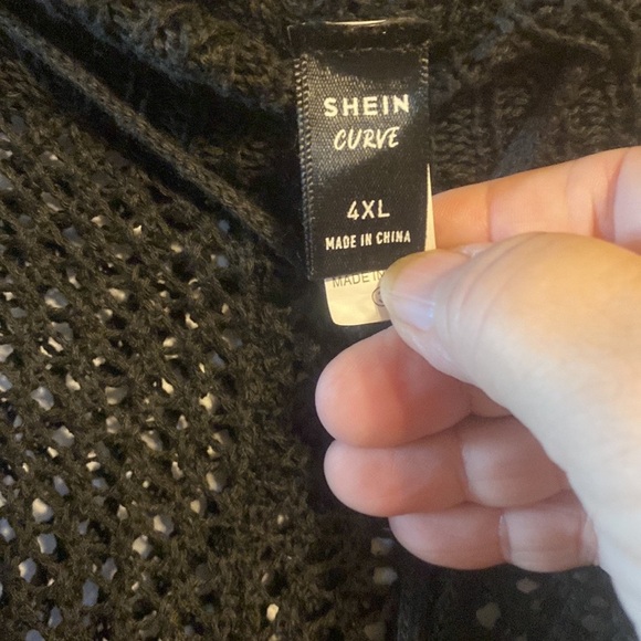 Crochet Fishnet Coverup Beachwear Pants Plus Size 4X Black High Rise Wide Leg - Picture 4 of 10